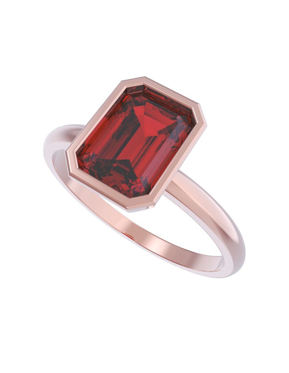 Anillo de compromiso de 10 k zirconia 2