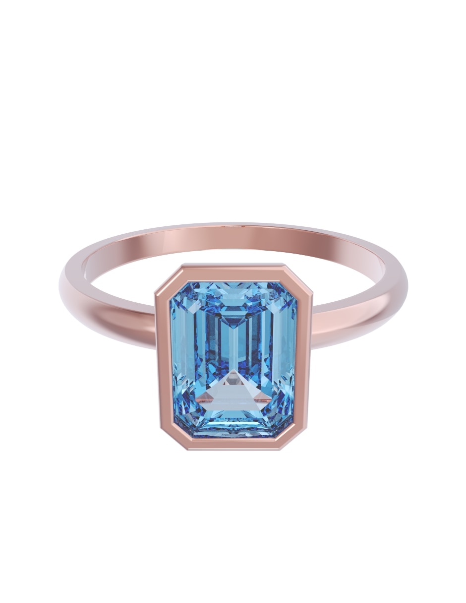Anillo de compromiso de 10 k zirconia 1
