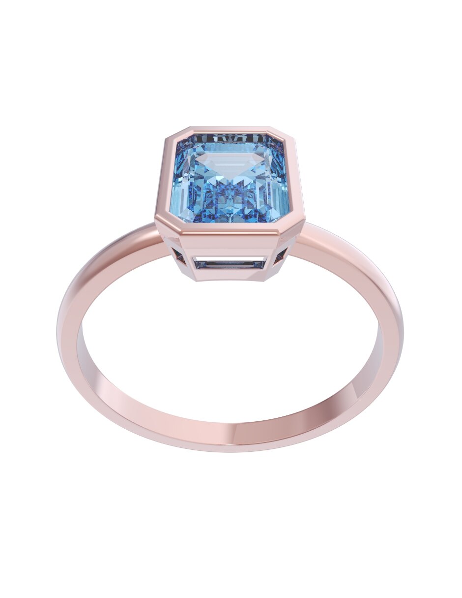 Anillo de compromiso de 10 k zirconia 4
