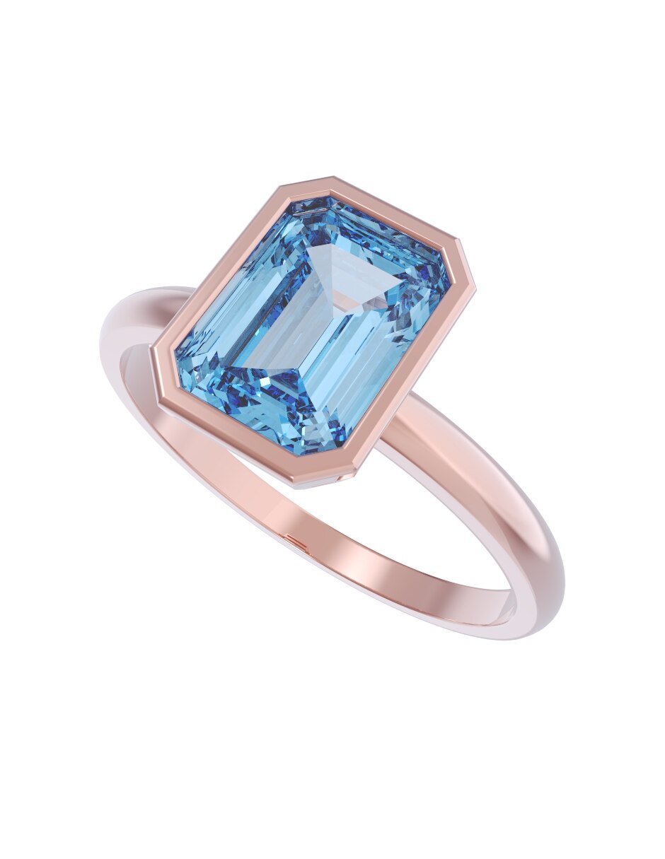 Anillo de compromiso de 10 k zirconia 2