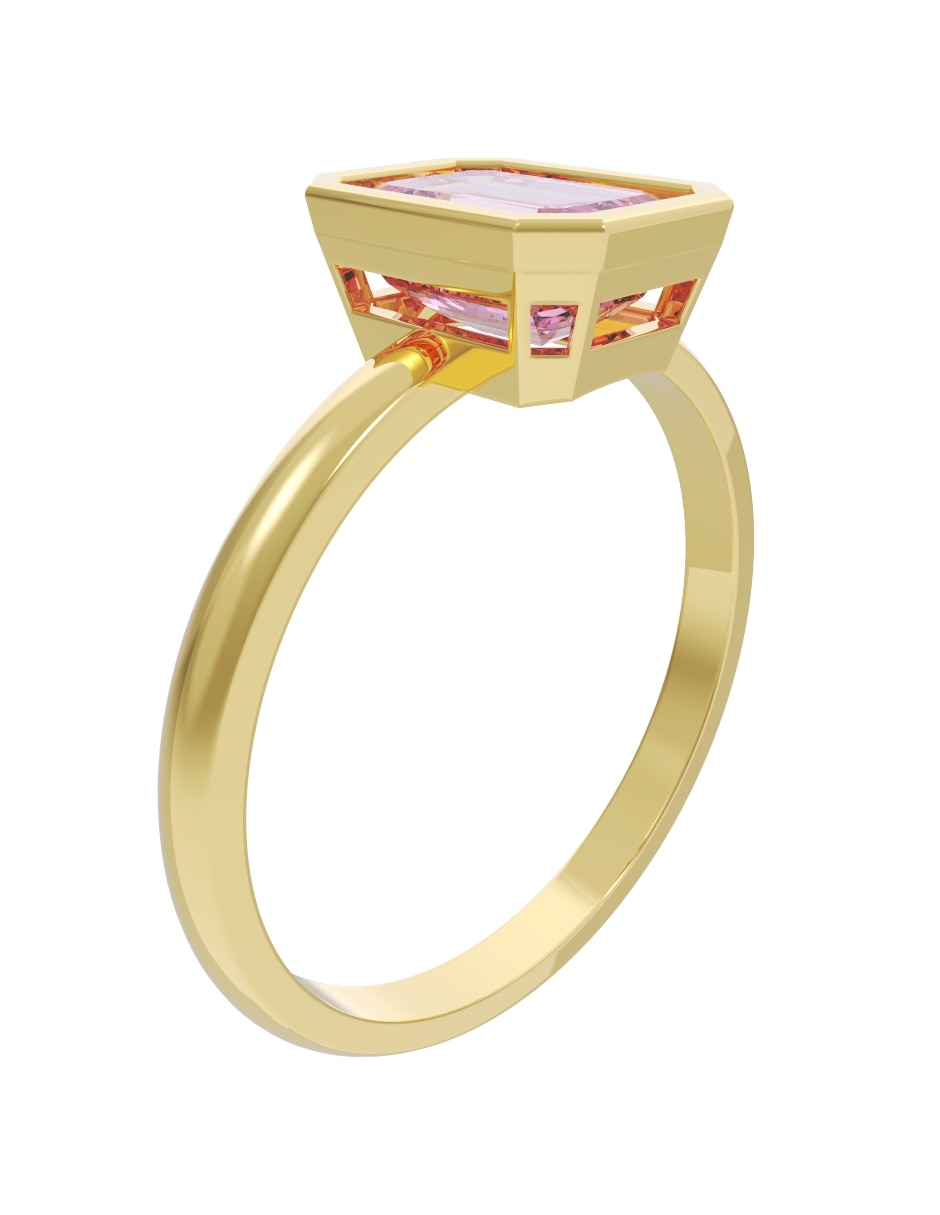 Anillo de compromiso de 10 k zirconia 3