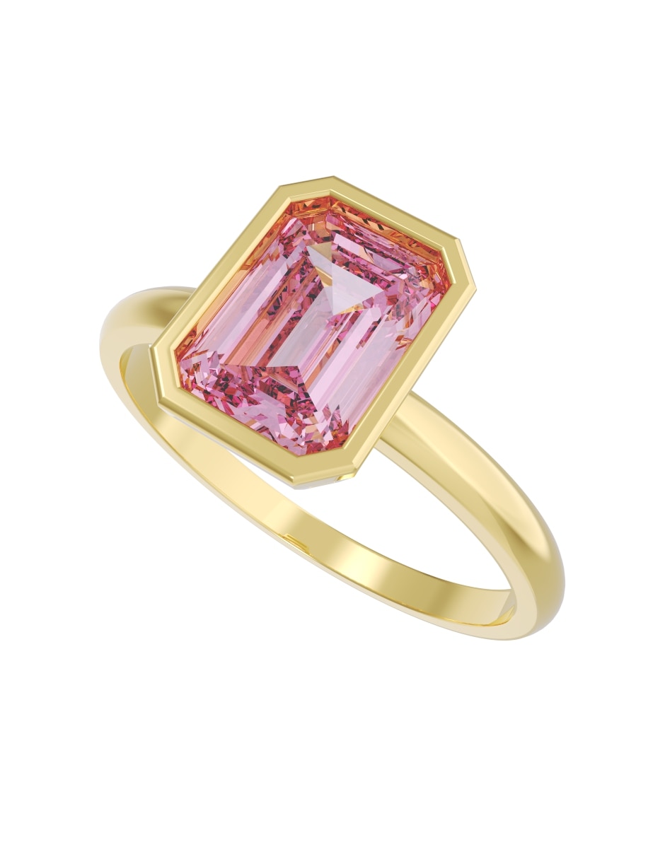 Anillo de compromiso de 10 k zirconia 2