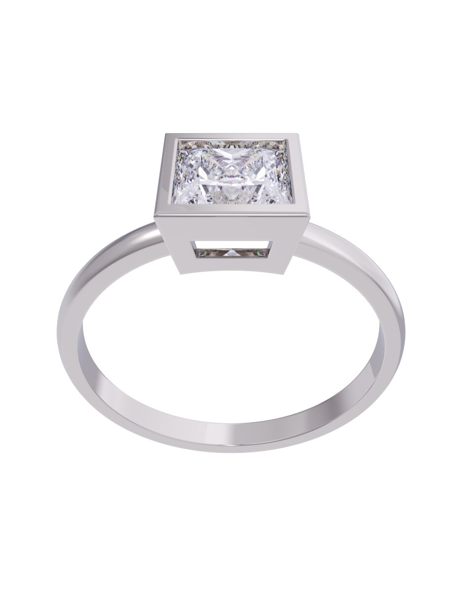 Anillo de compromiso de 10 k zirconia 4