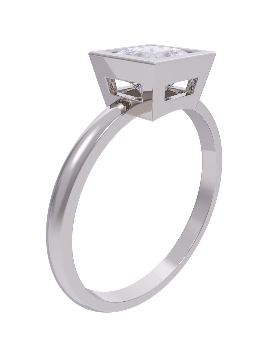 Anillo de compromiso de 10 k zirconia 3