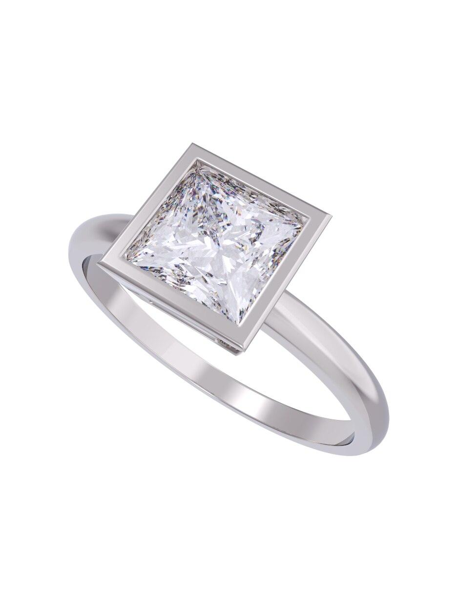 Anillo de compromiso de 10 k zirconia 2
