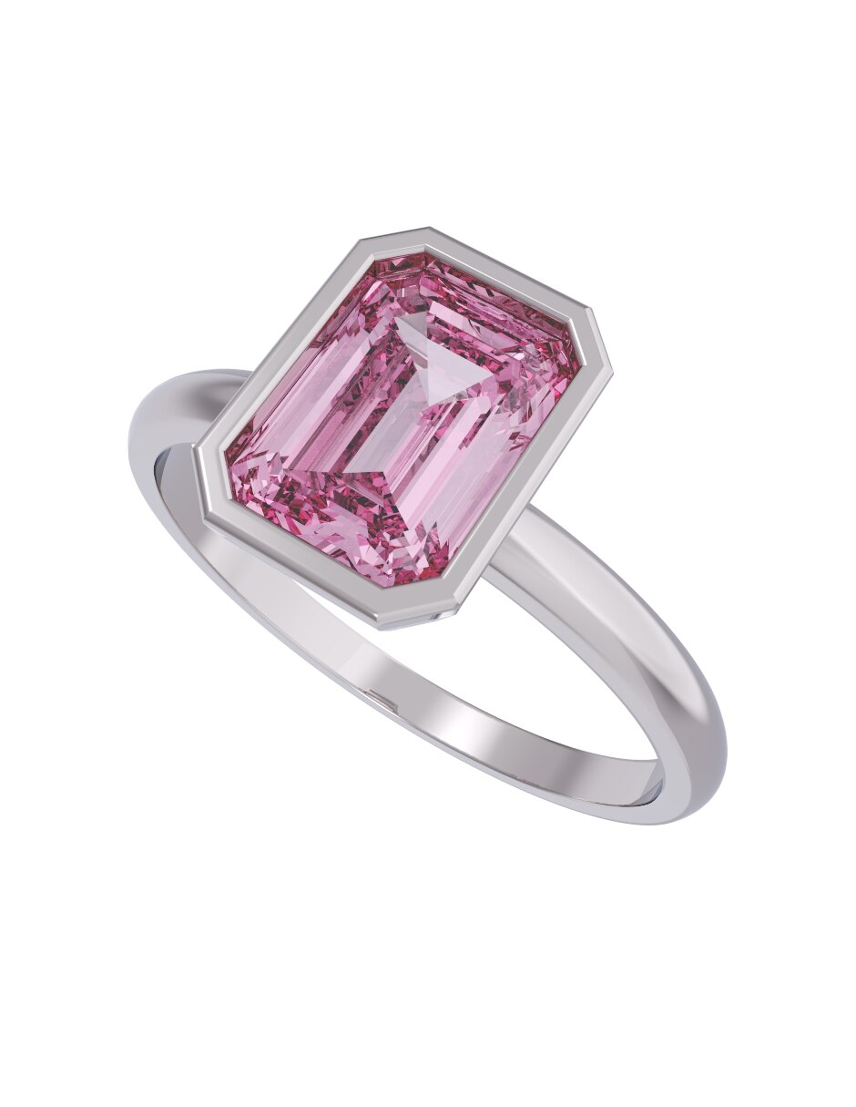 Anillo de compromiso de 10 k zirconia 2