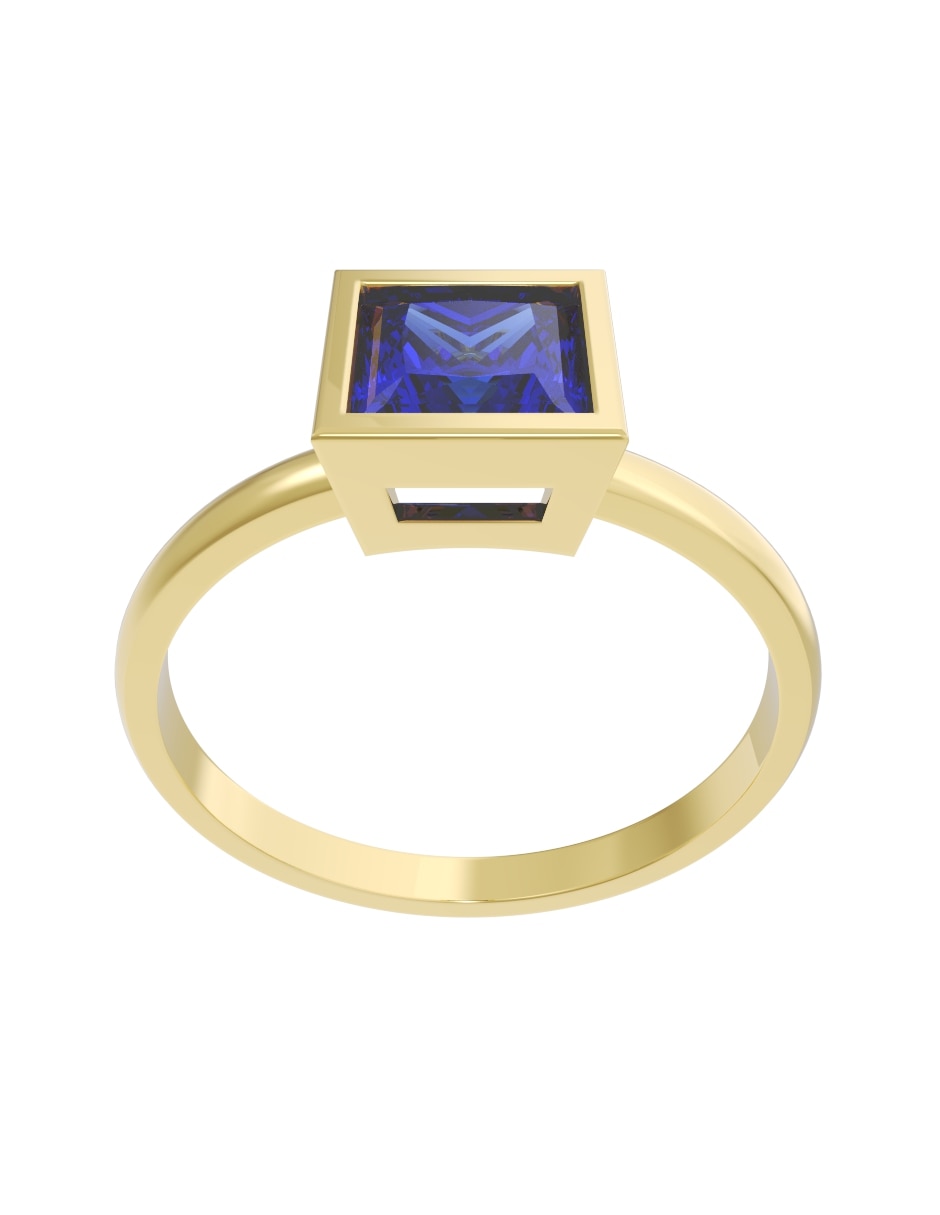 Anillo de compromiso de 10 k zirconia 4
