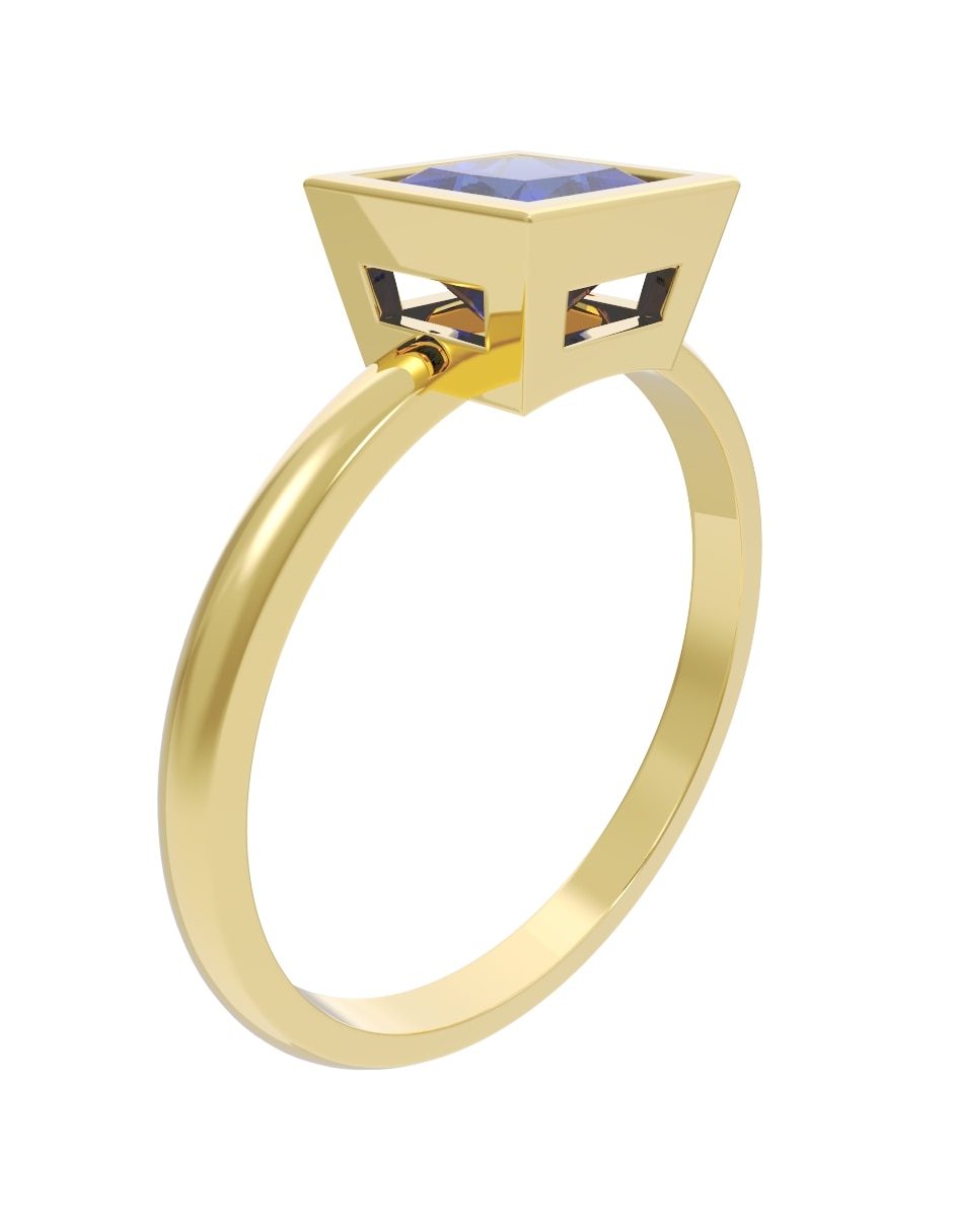 Anillo de compromiso de 10 k zirconia 3