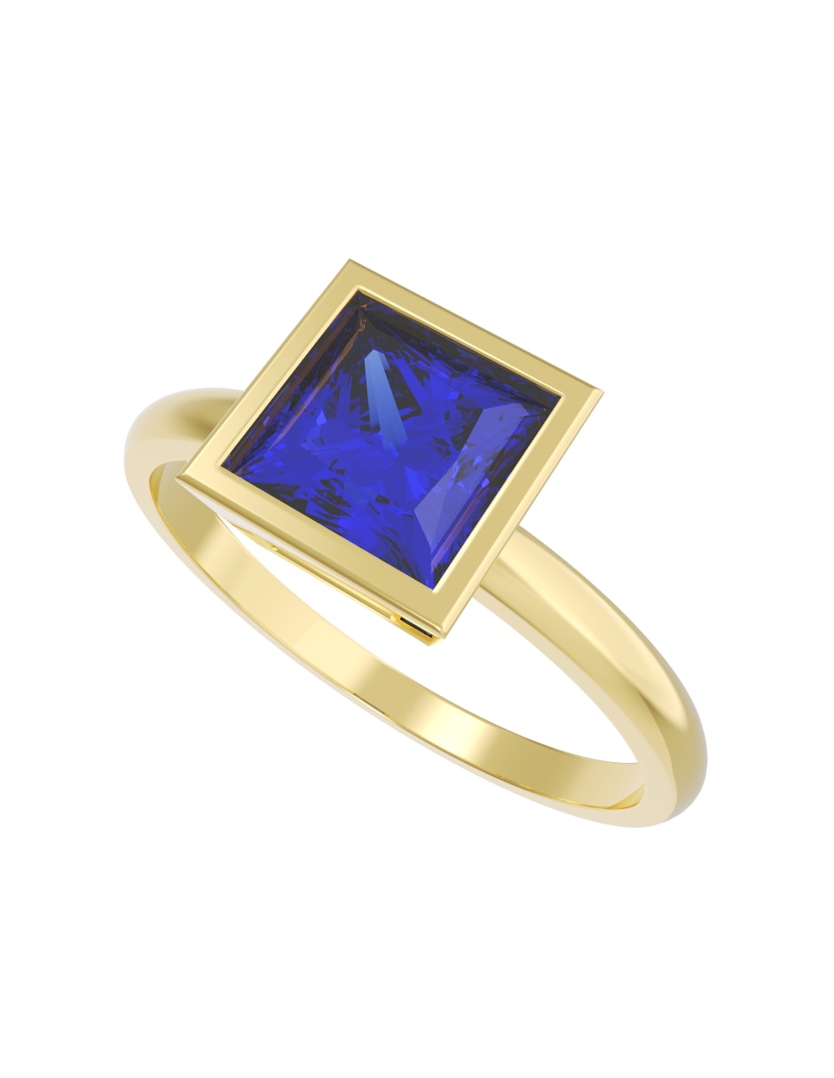 Anillo de compromiso de 10 k zirconia 2