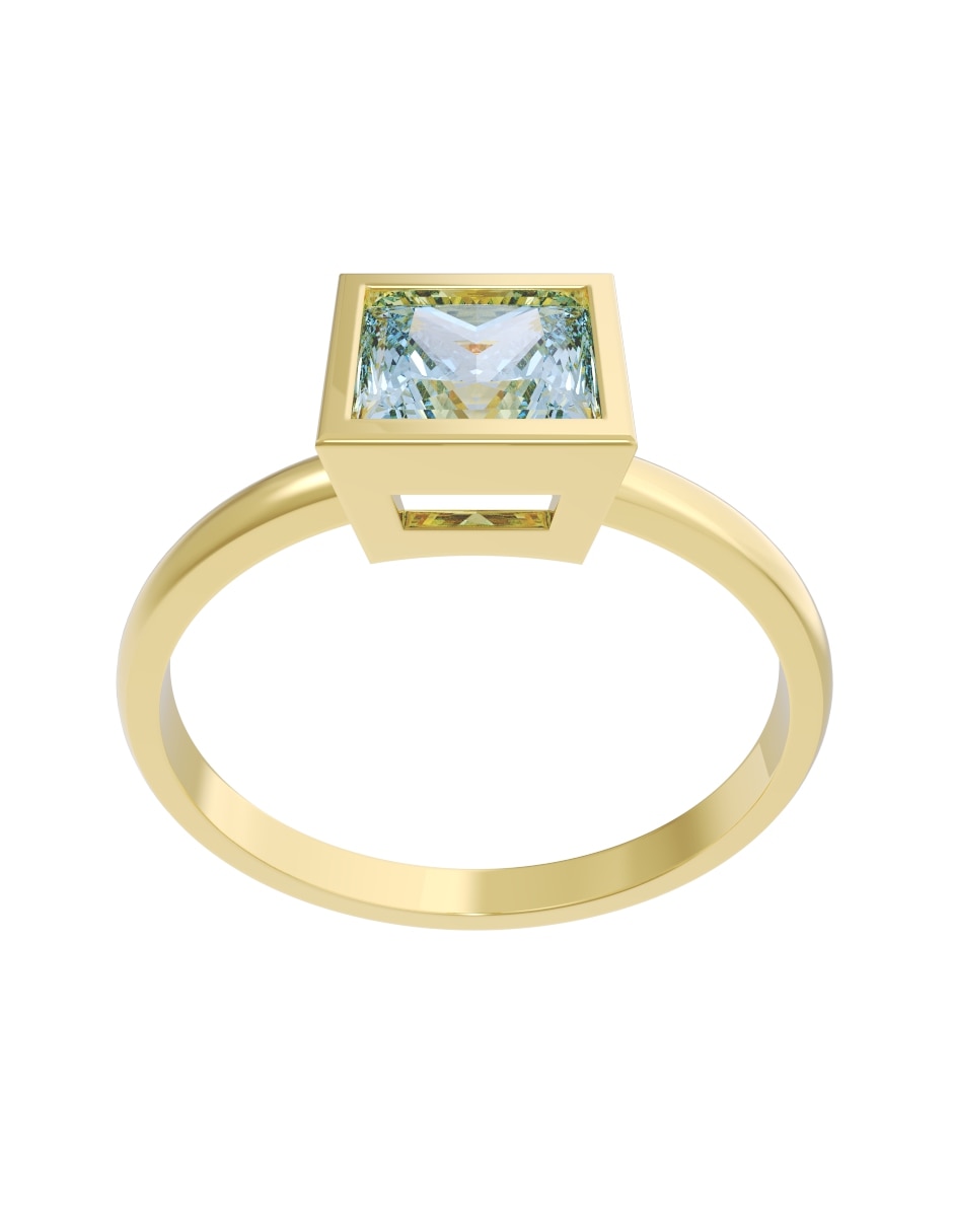 Anillo de compromiso de 10 k zirconia 4