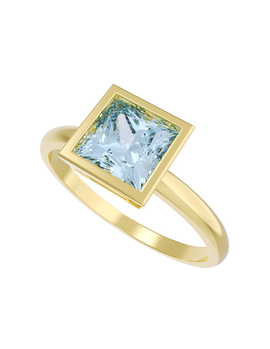 Anillo de compromiso de 10 k zirconia 2