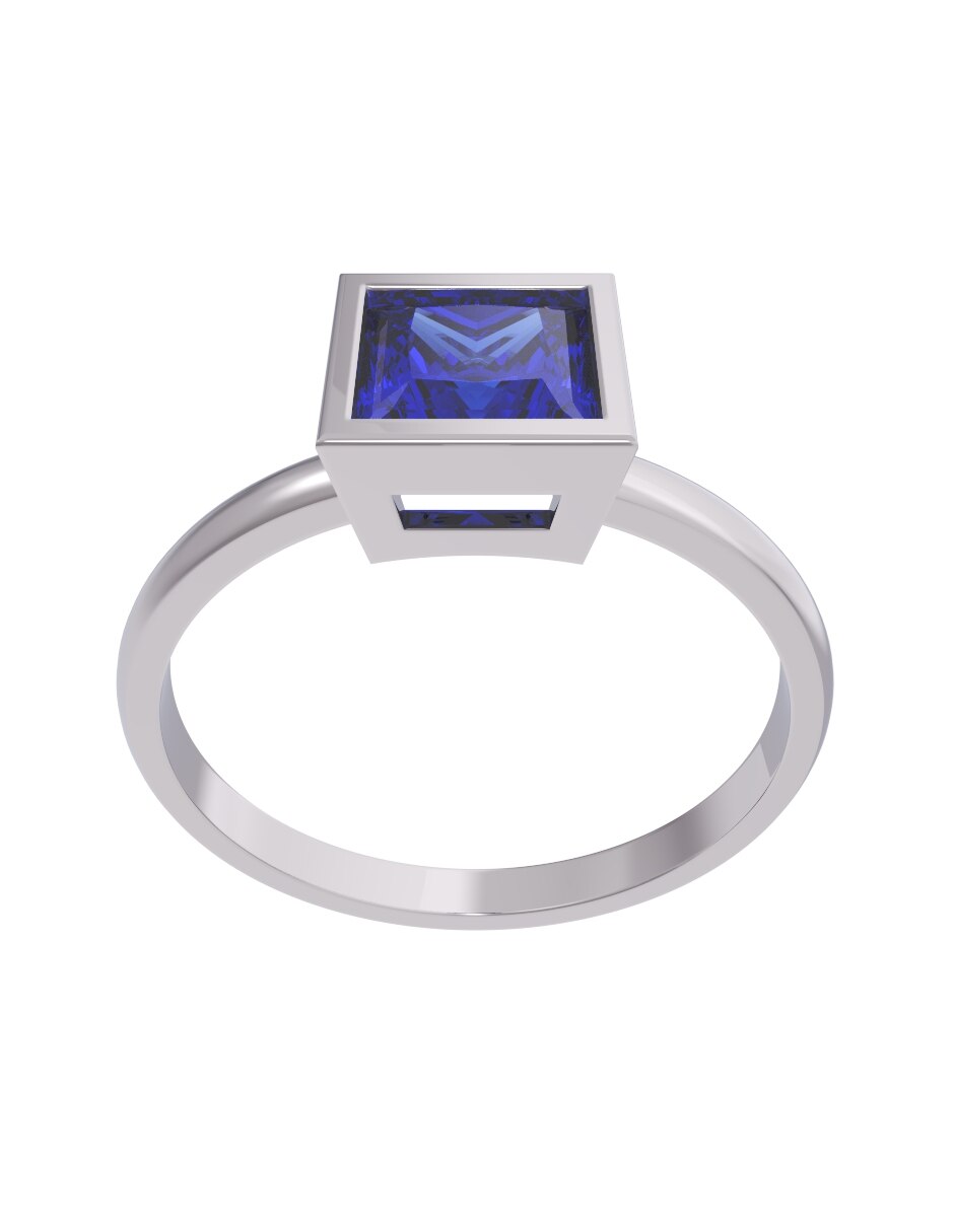 Anillo de compromiso de 10 k zirconia 4