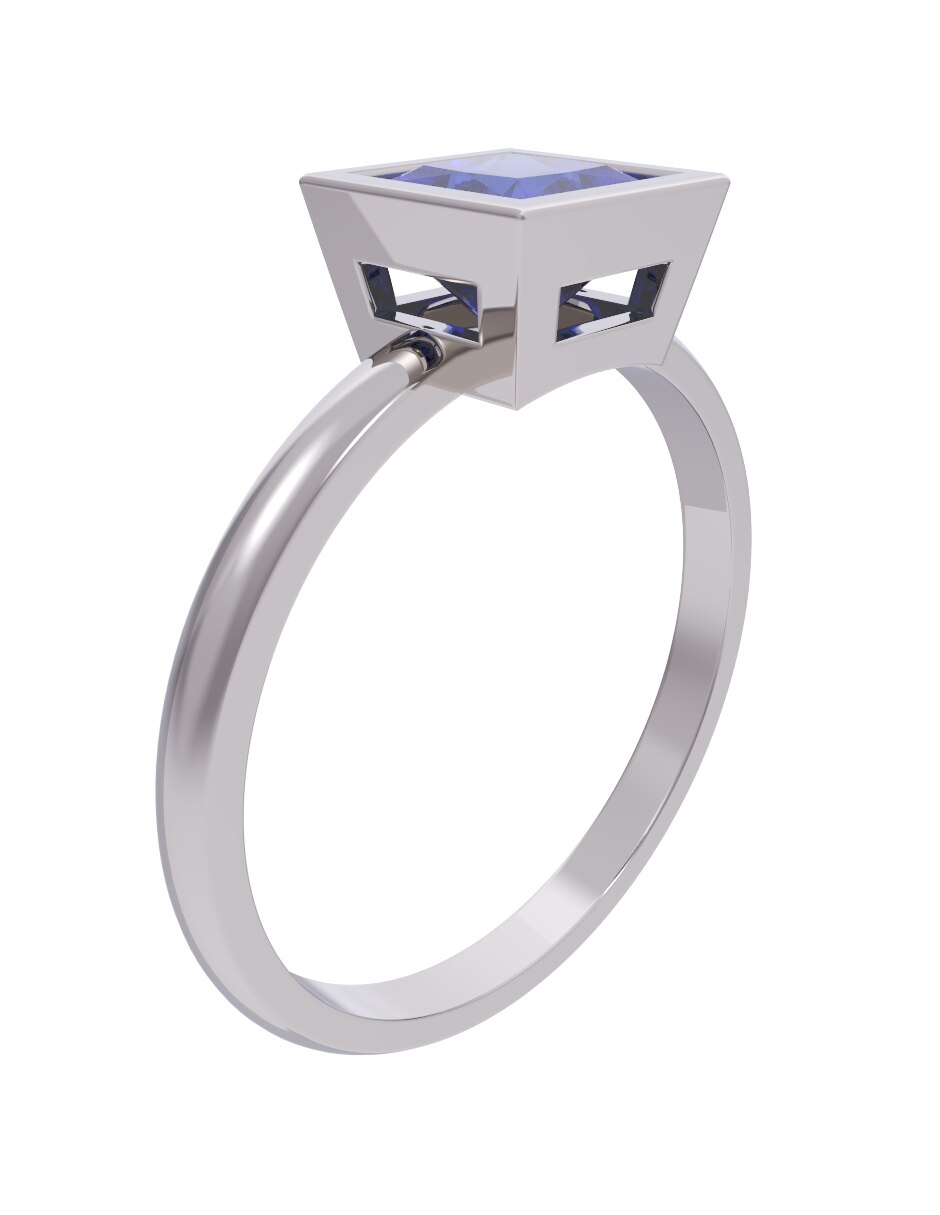 Anillo de compromiso de 10 k zirconia 3