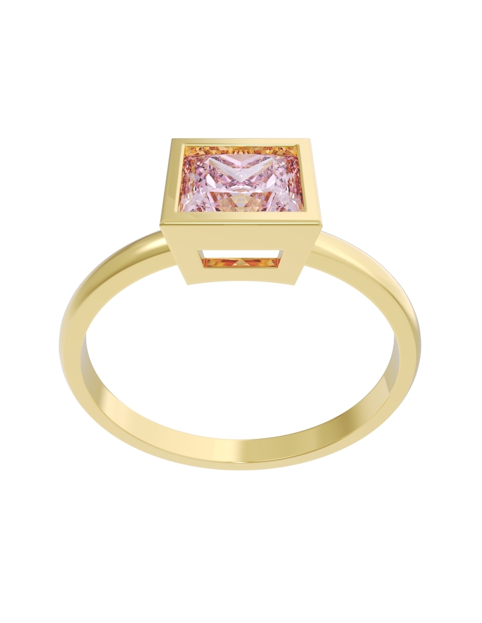 Anillo de compromiso de 10 k zirconia 4