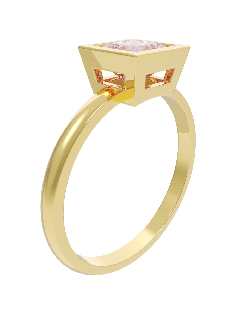 Anillo de compromiso de 10 k zirconia 3