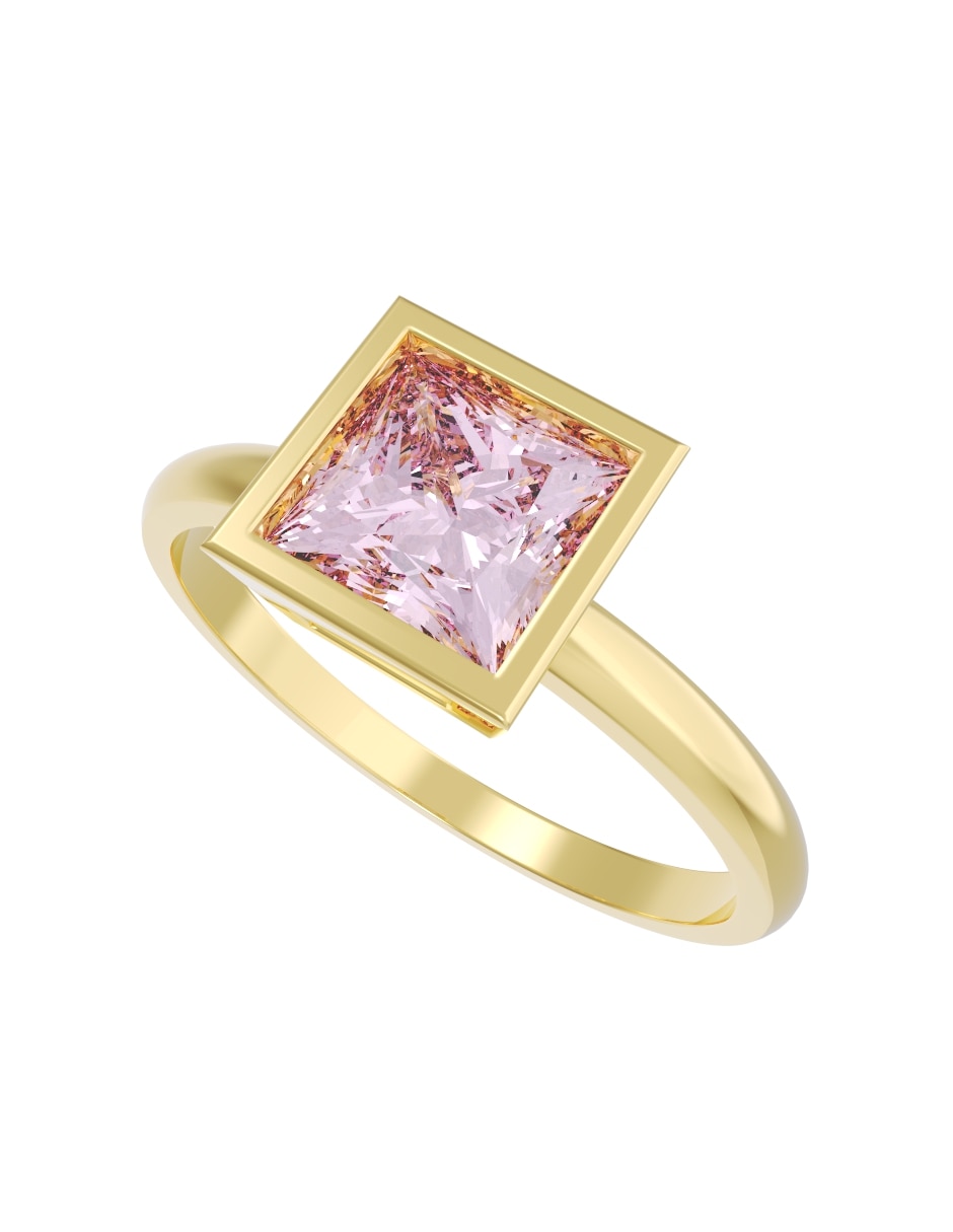 Anillo de compromiso de 10 k zirconia 2
