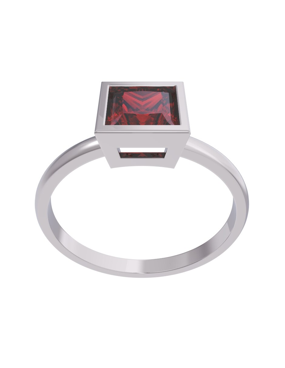 Anillo de compromiso de 10 k zirconia 4