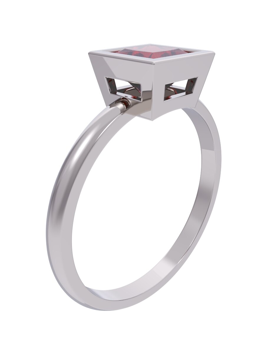 Anillo de compromiso de 10 k zirconia 3