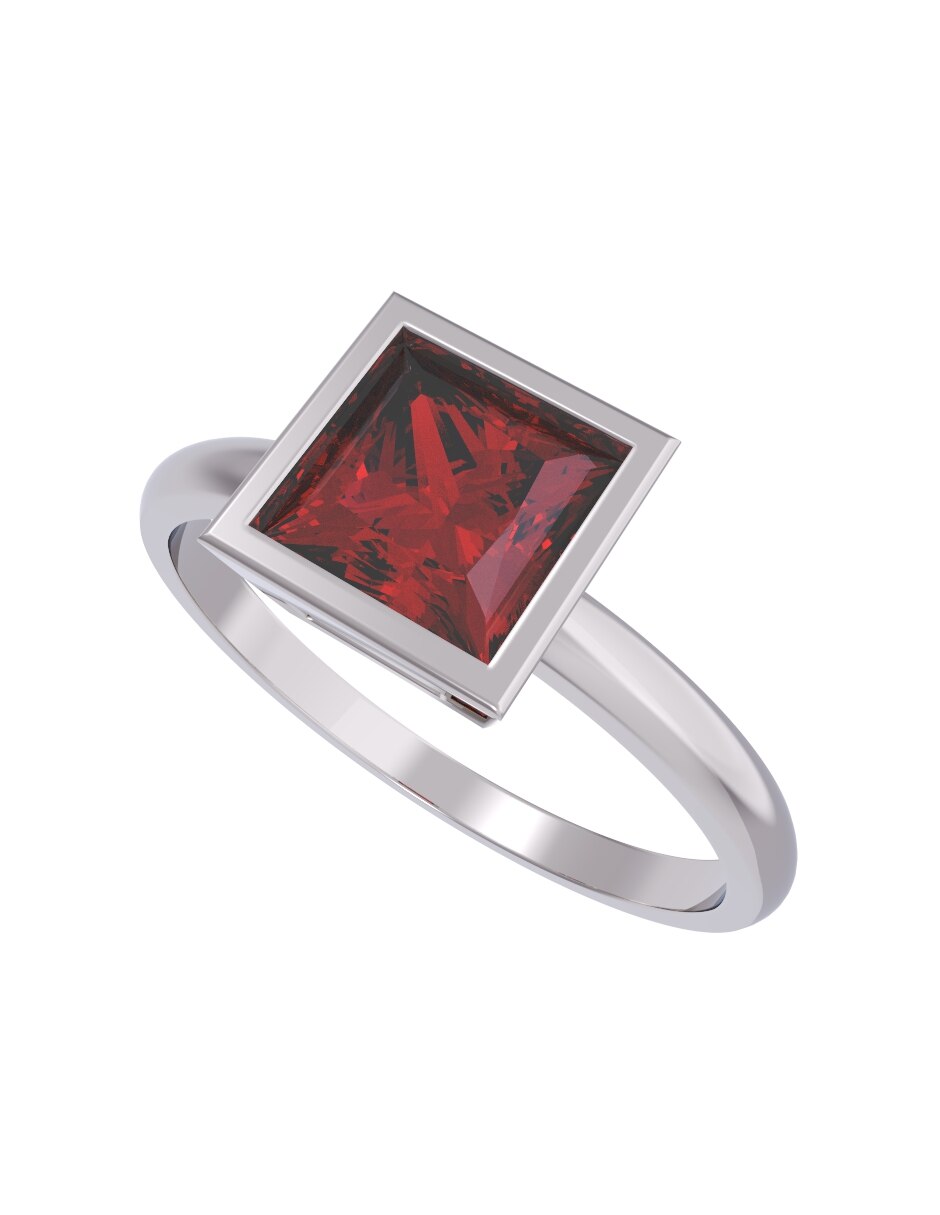Anillo de compromiso de 10 k zirconia 2