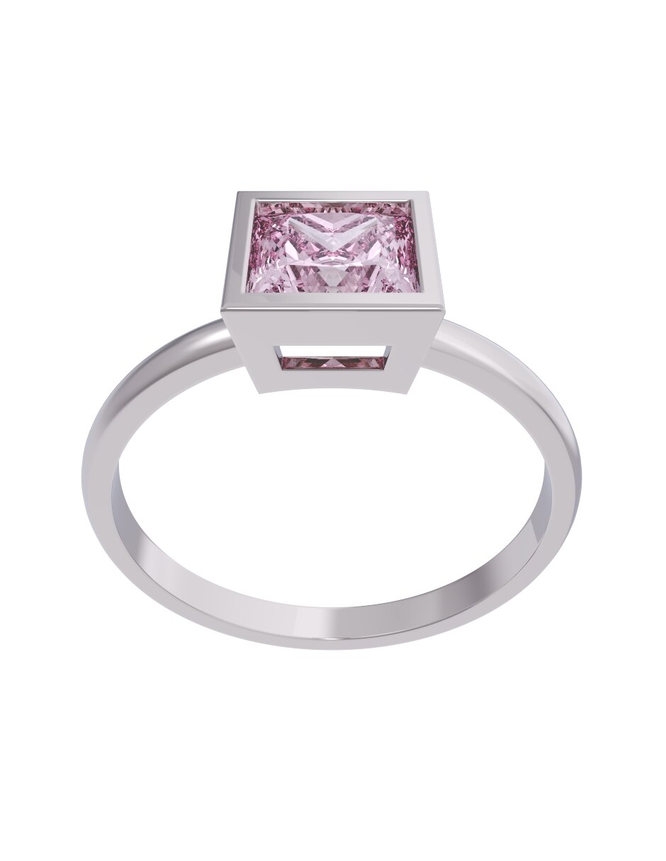 Anillo de compromiso de 10 k zirconia 4