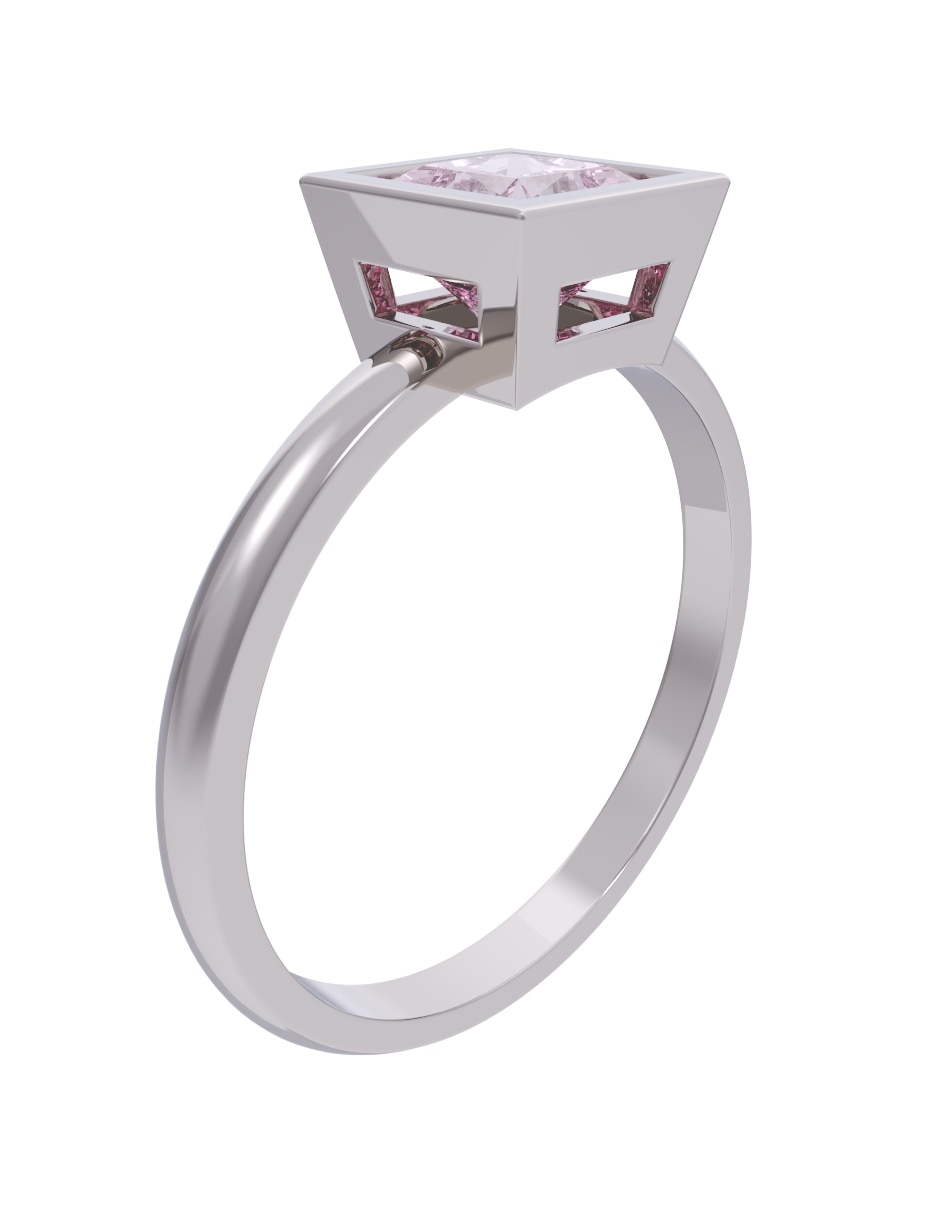Anillo de compromiso de 10 k zirconia 3