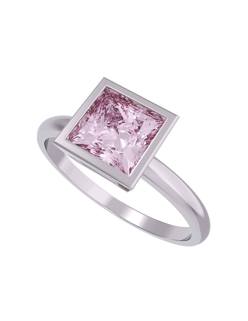 Anillo de compromiso de 10 k zirconia 2