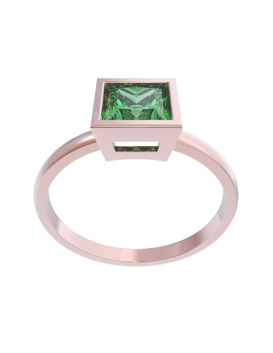 Anillo de compromiso de 10 k zirconia 4