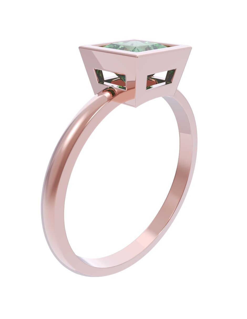 Anillo de compromiso de 10 k zirconia 3