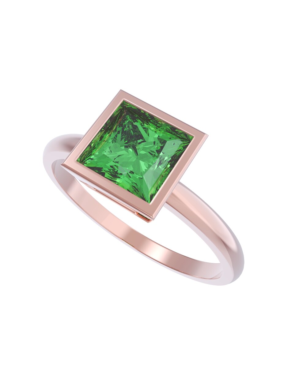 Anillo de compromiso de 10 k zirconia 2