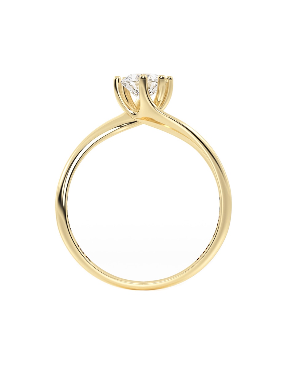 Anillo de compromiso de 14 k Zirconia 4