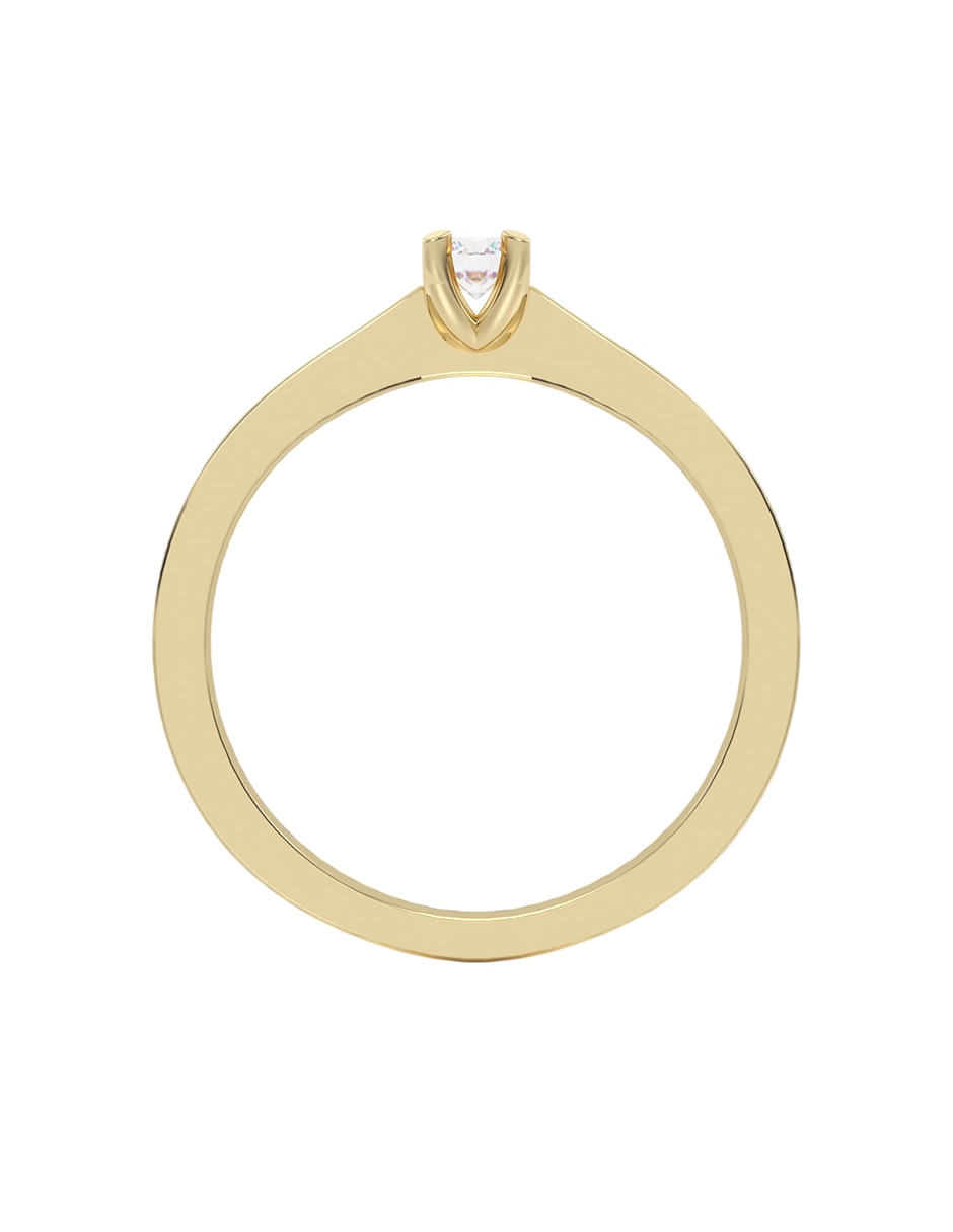 Anillo de compromiso de 10 k Zirconia 3