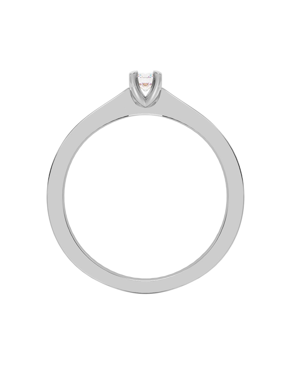 Anillo de compromiso de 10 k Zirconia 3