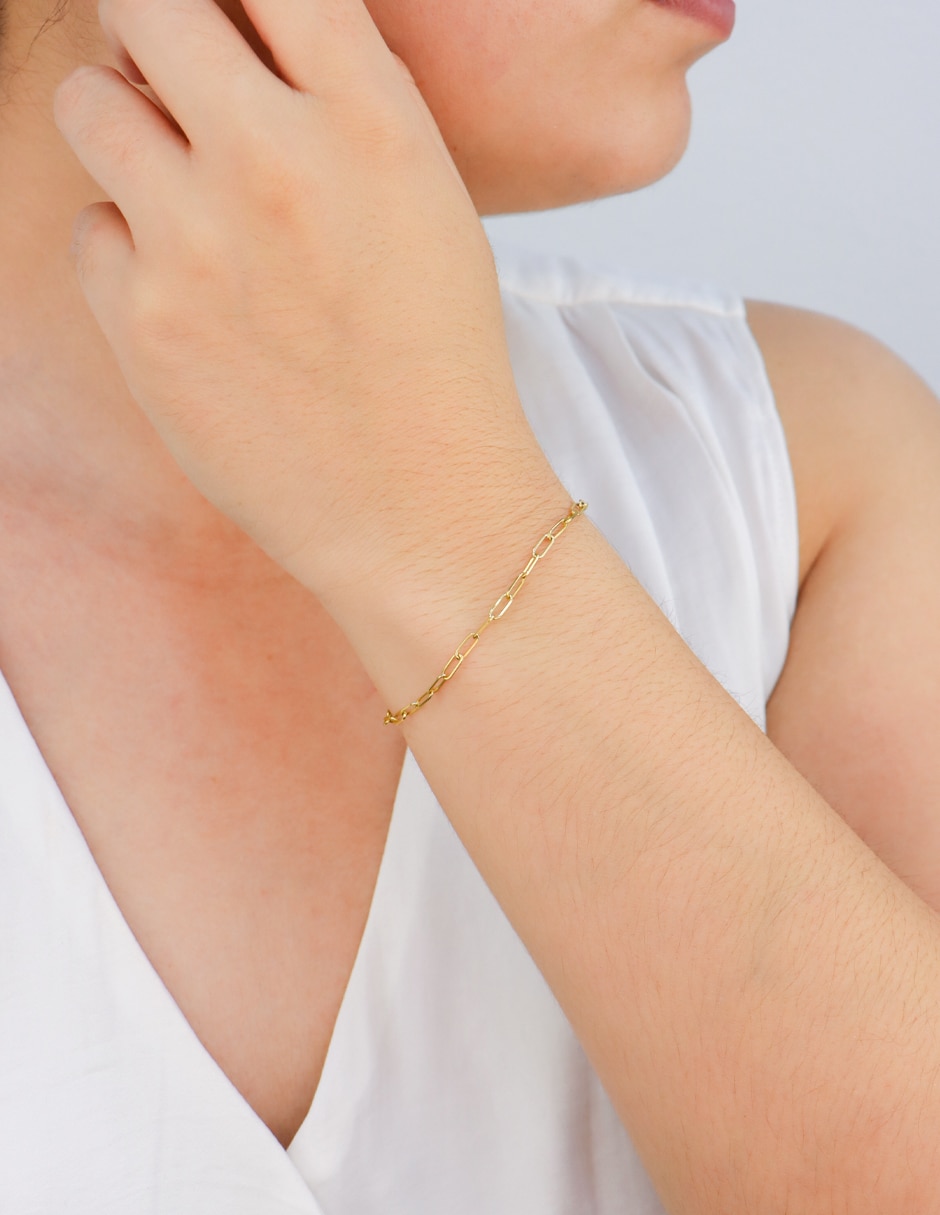 Pulsera de oro amarillo 14 k dinasti 2