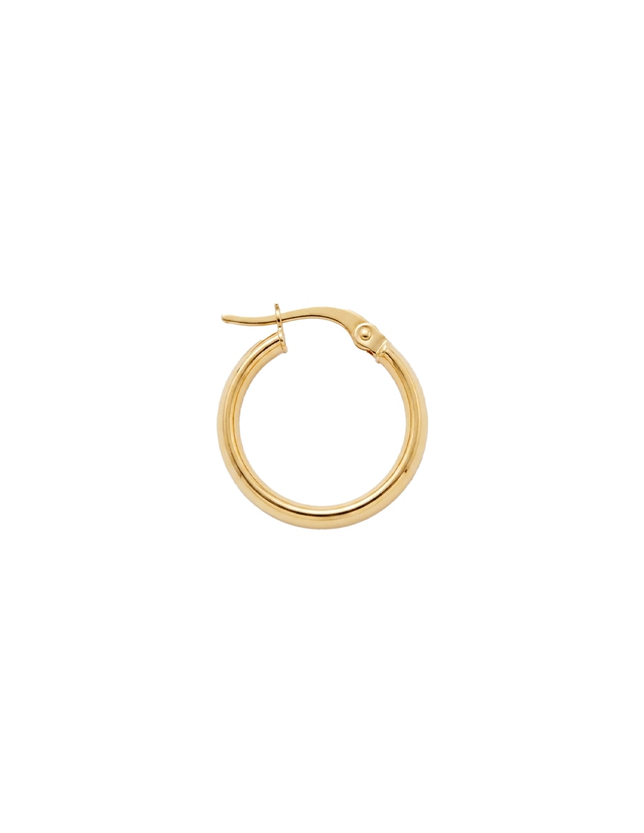 Arracadas dinasti de oro amarillo 14 k con acabado pulido 4