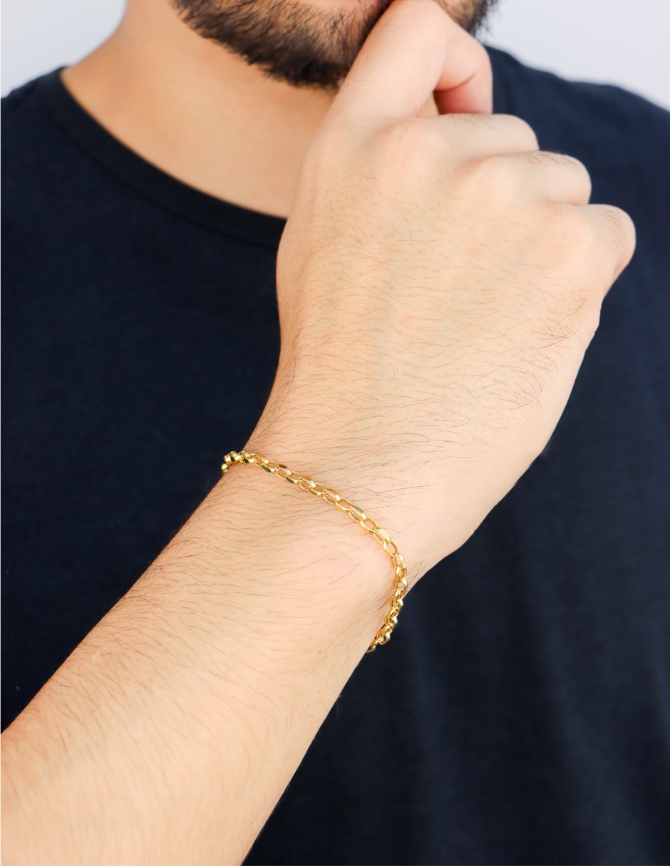 Pulsera de oro amarillo 14 k dinasti 2