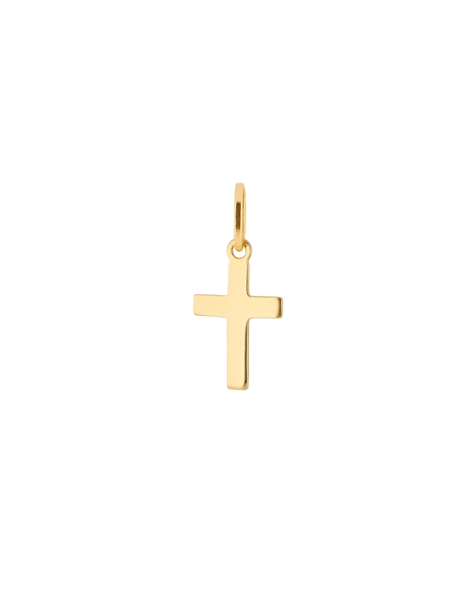 Dije de cruz dinasti de oro amarillo 14 k