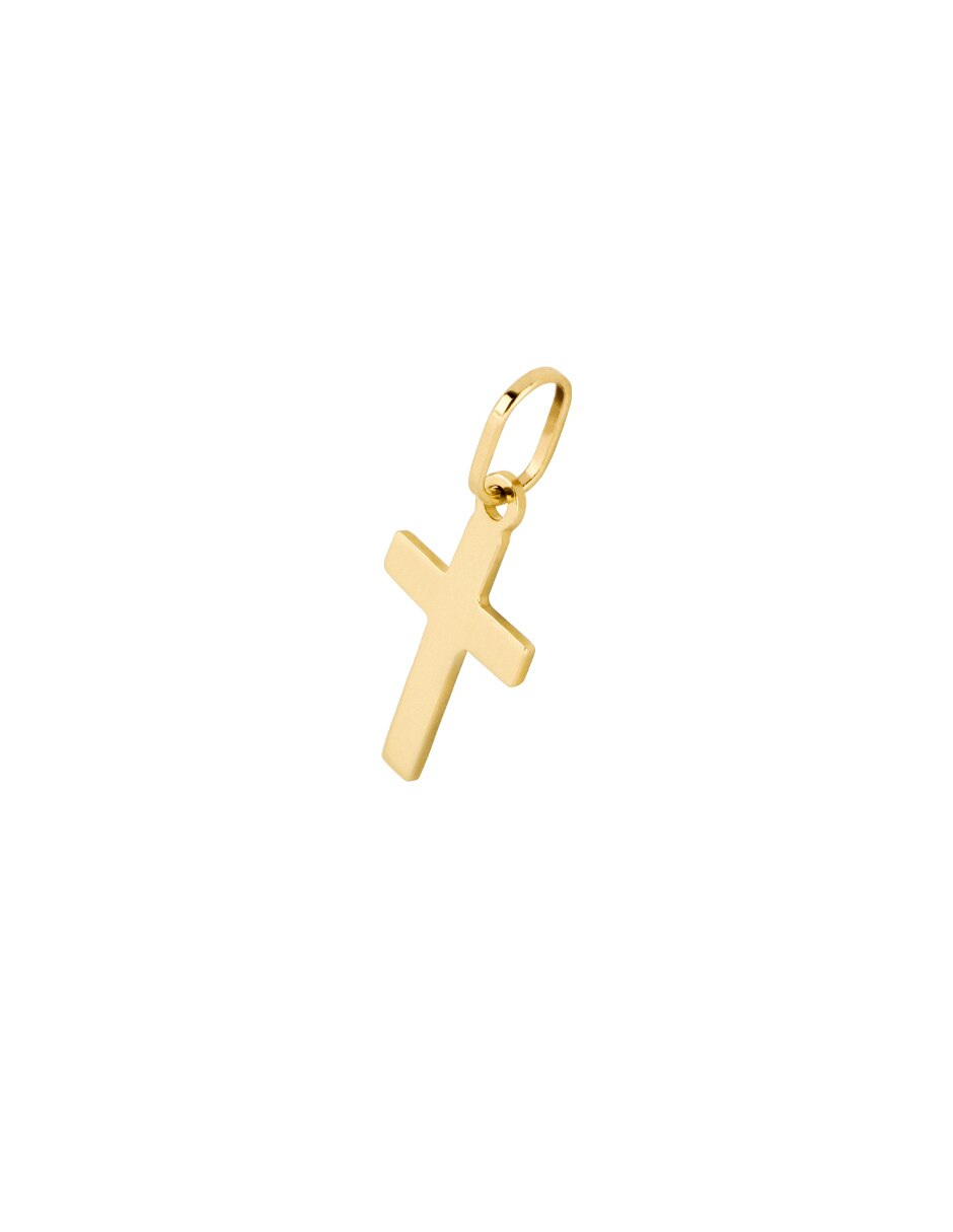 Dije de cruz dinasti de oro amarillo 14 k