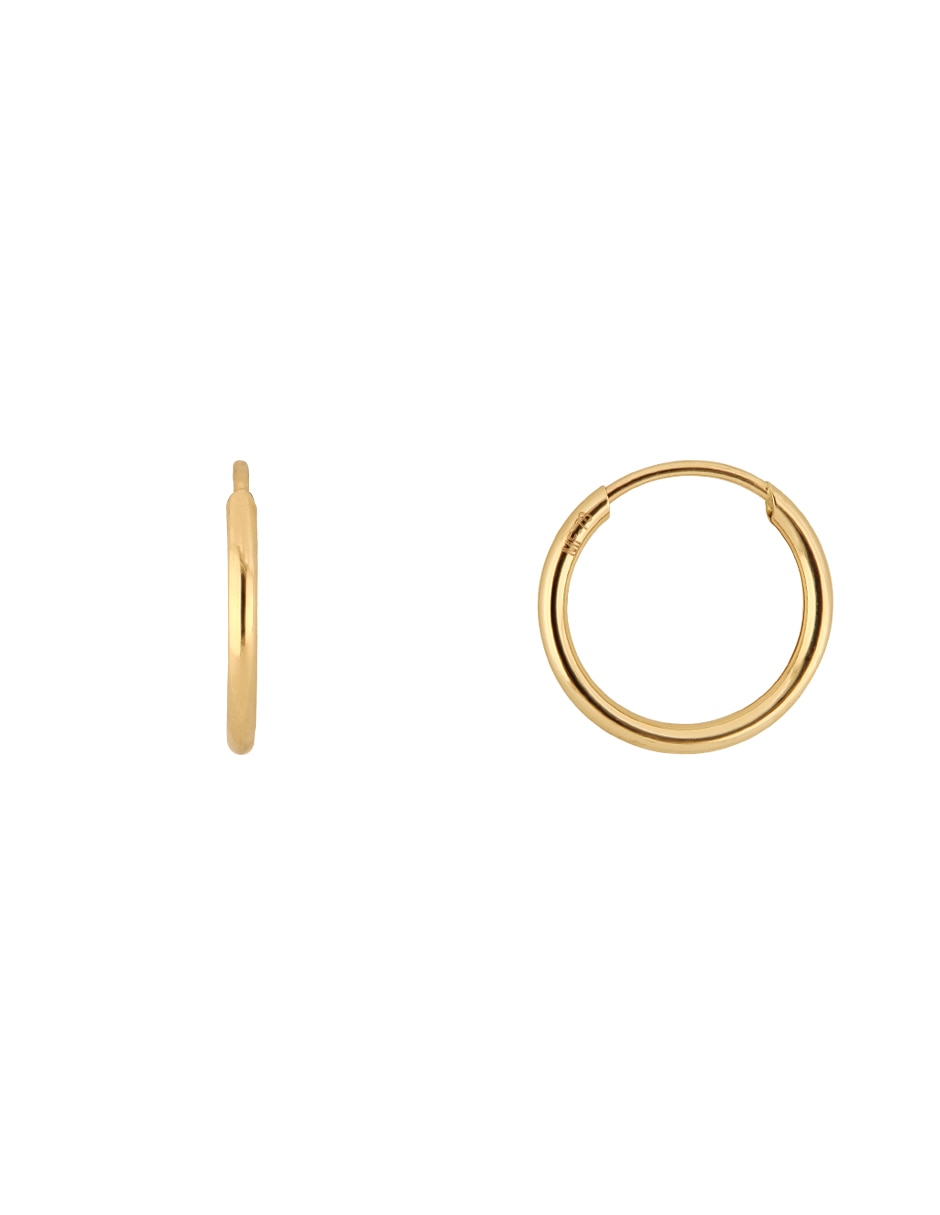 Arracadas dinasti de oro amarillo 14 k con acabado pulido Arracadas dinasti de oro amarillo 14 k con acabado pulido