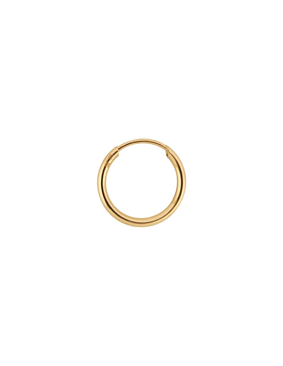 Arracadas dinasti de oro amarillo 14 k con acabado pulido 3