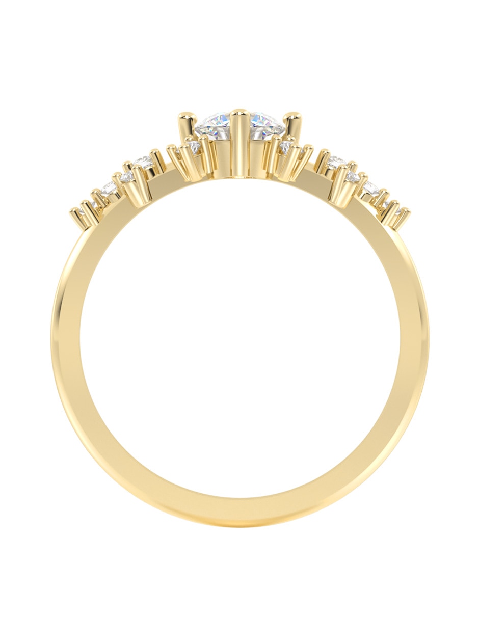 Anillo de compromiso de 10 k zirconia 4