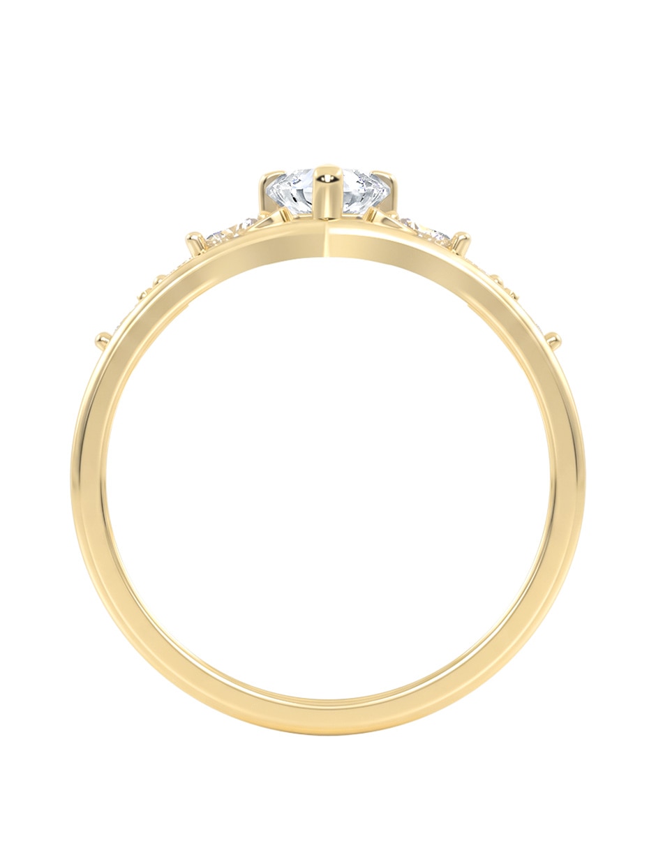 Anillo de compromiso de 10 k rubí 4