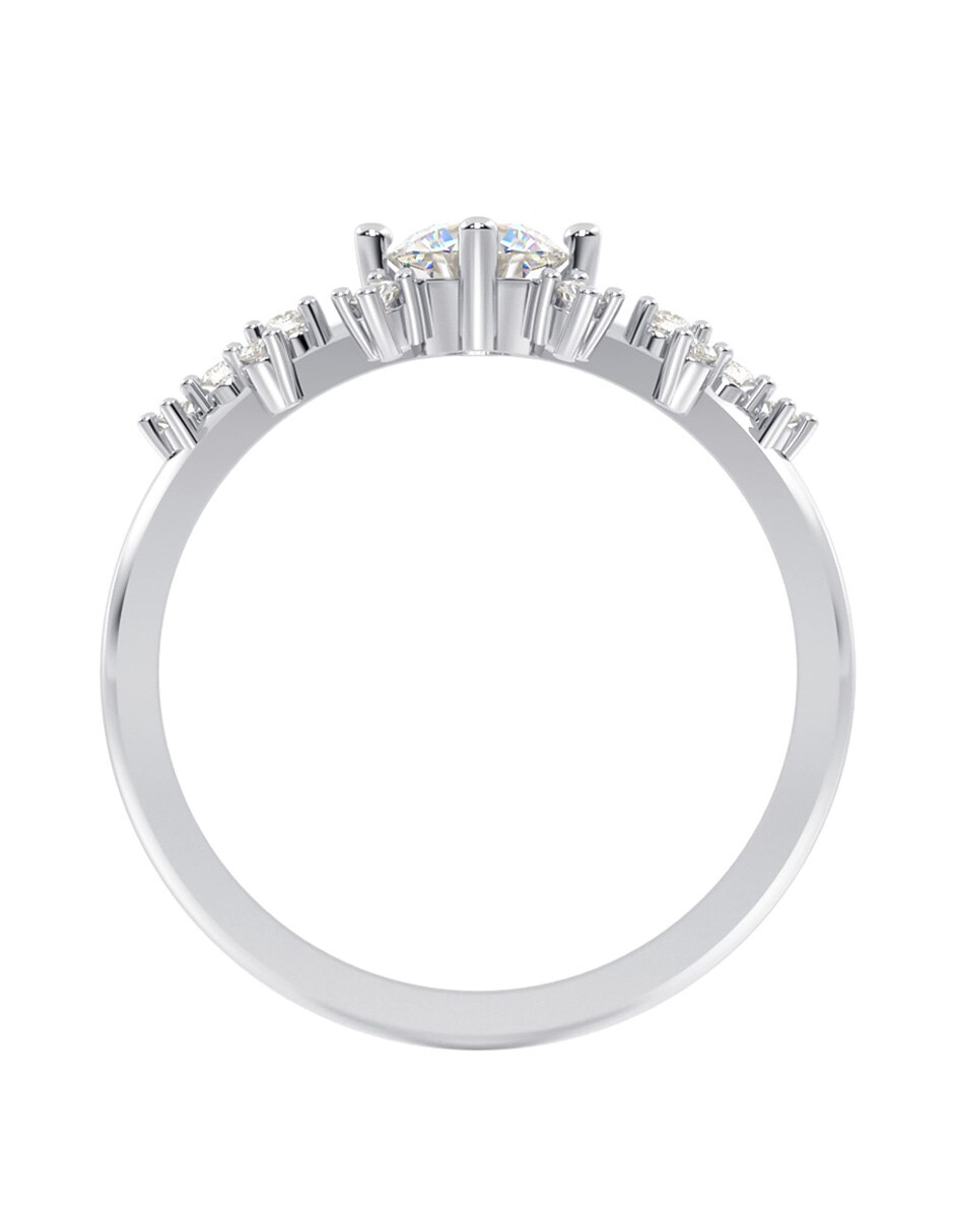 Anillo de compromiso de 14 k zirconia 4