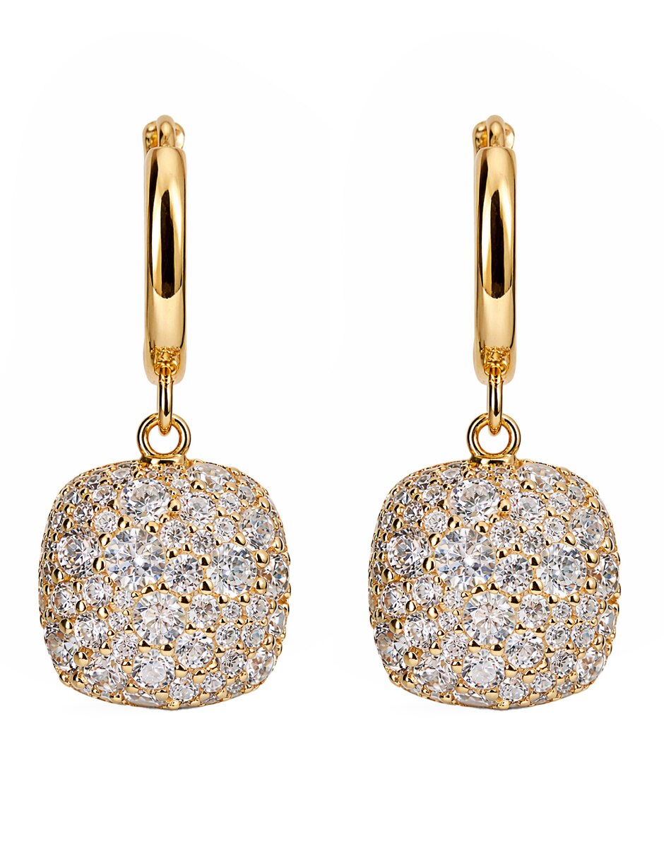 Aretes y collar de plata p 925 zirconia