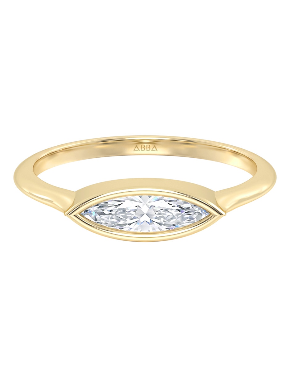 Anillo de compromiso de 10 k zirconia