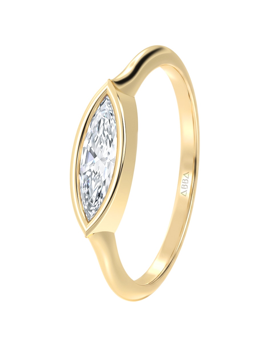 Anillo de compromiso de 10 k zirconia 2