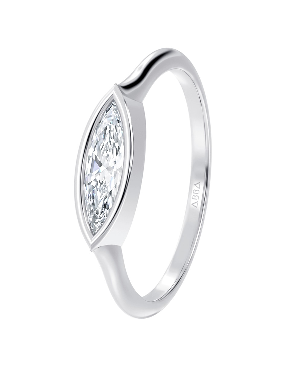 Anillo de compromiso de 10 k zirconia 4