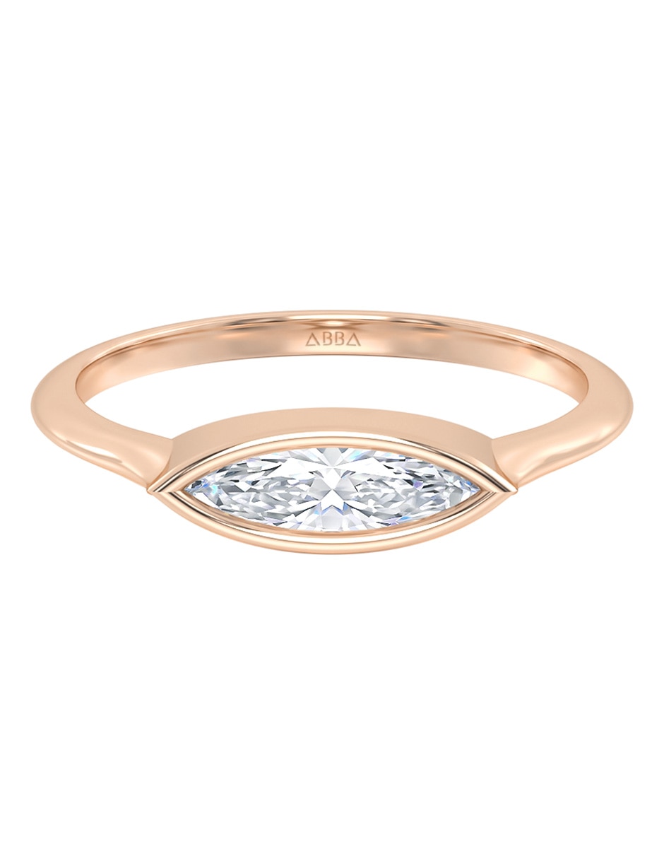 Anillo de compromiso de 14 k zirconia 1