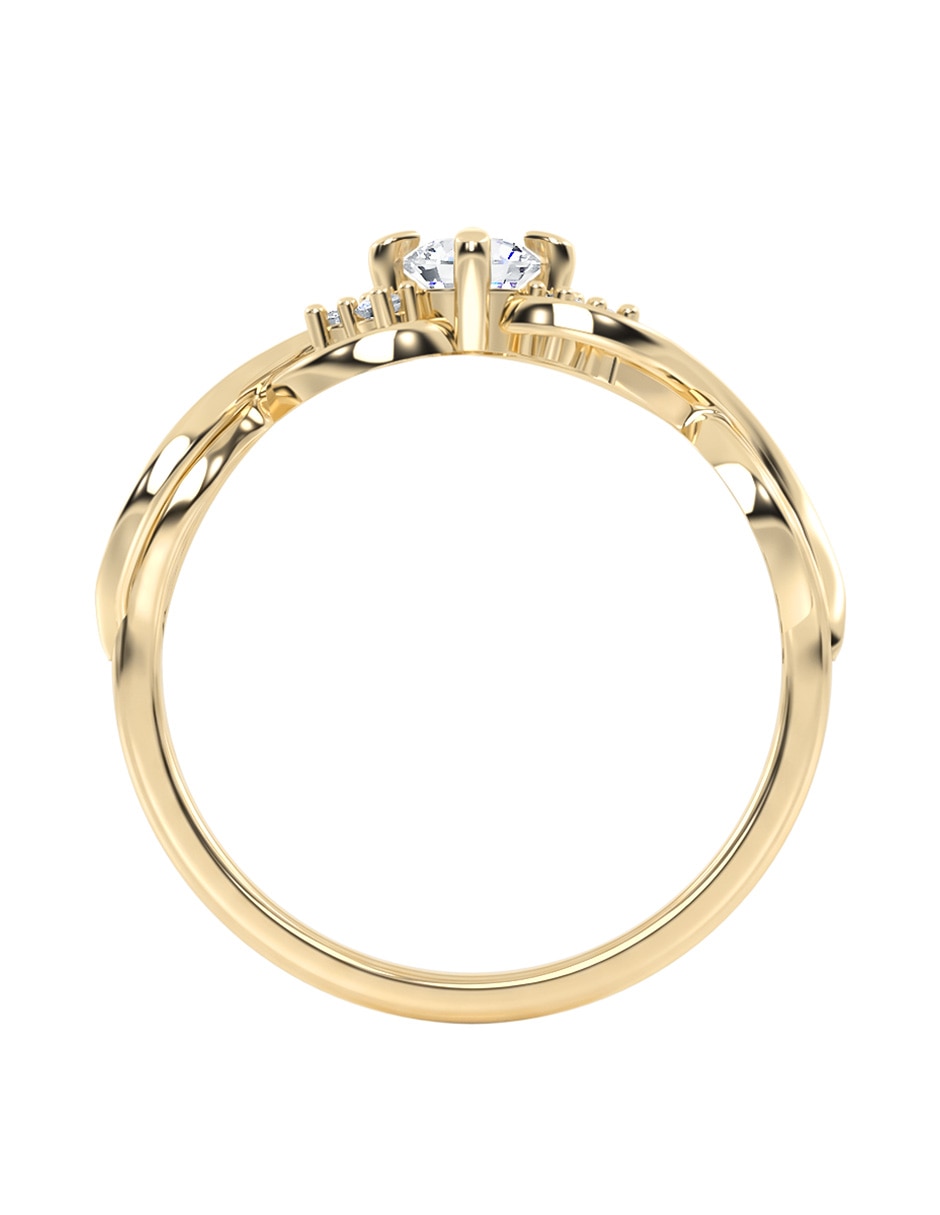 Anillo de compromiso de 10 k zirconia 4