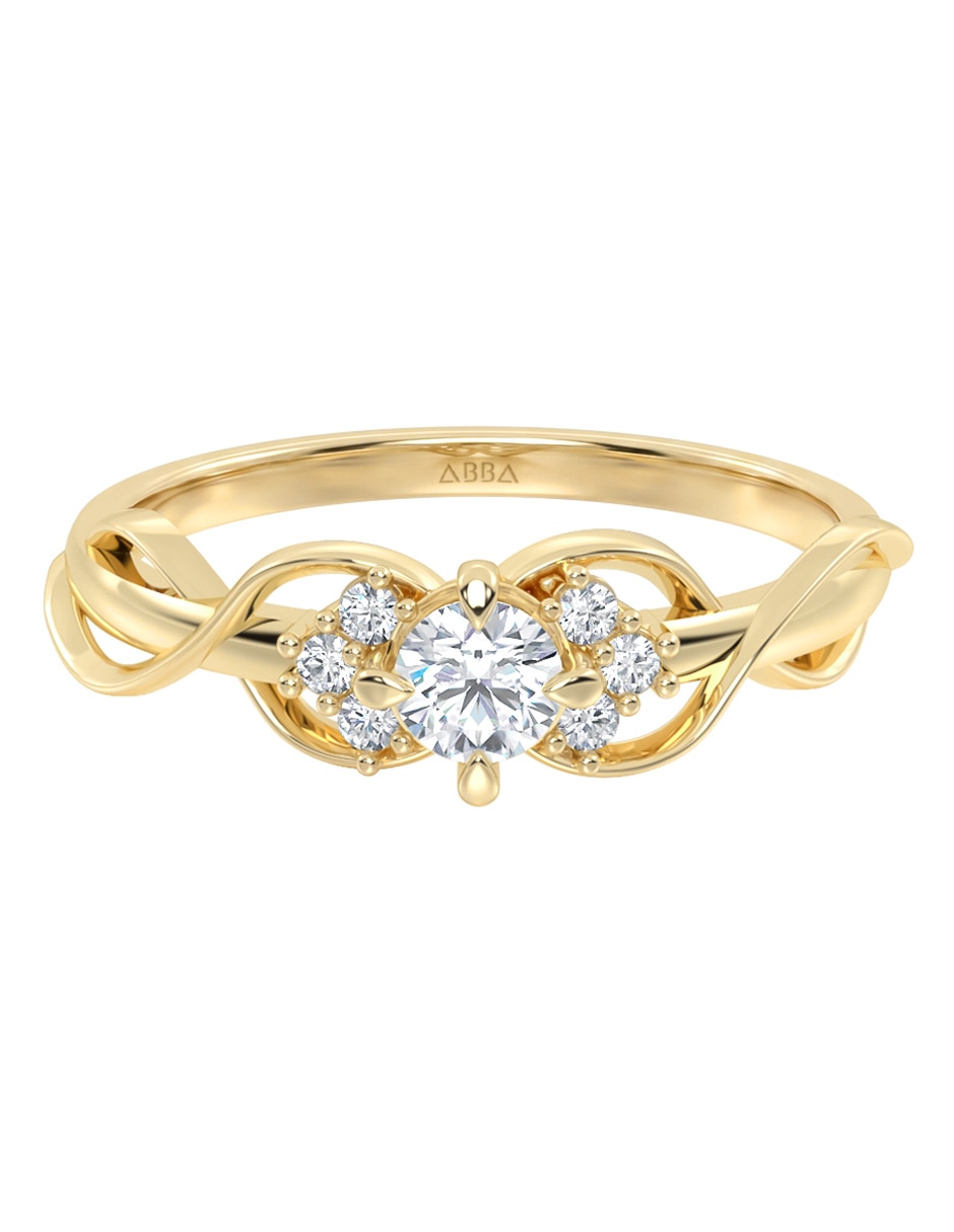 Anillo de compromiso de 14 k zirconia Anillo de compromiso de 14 k zirconia