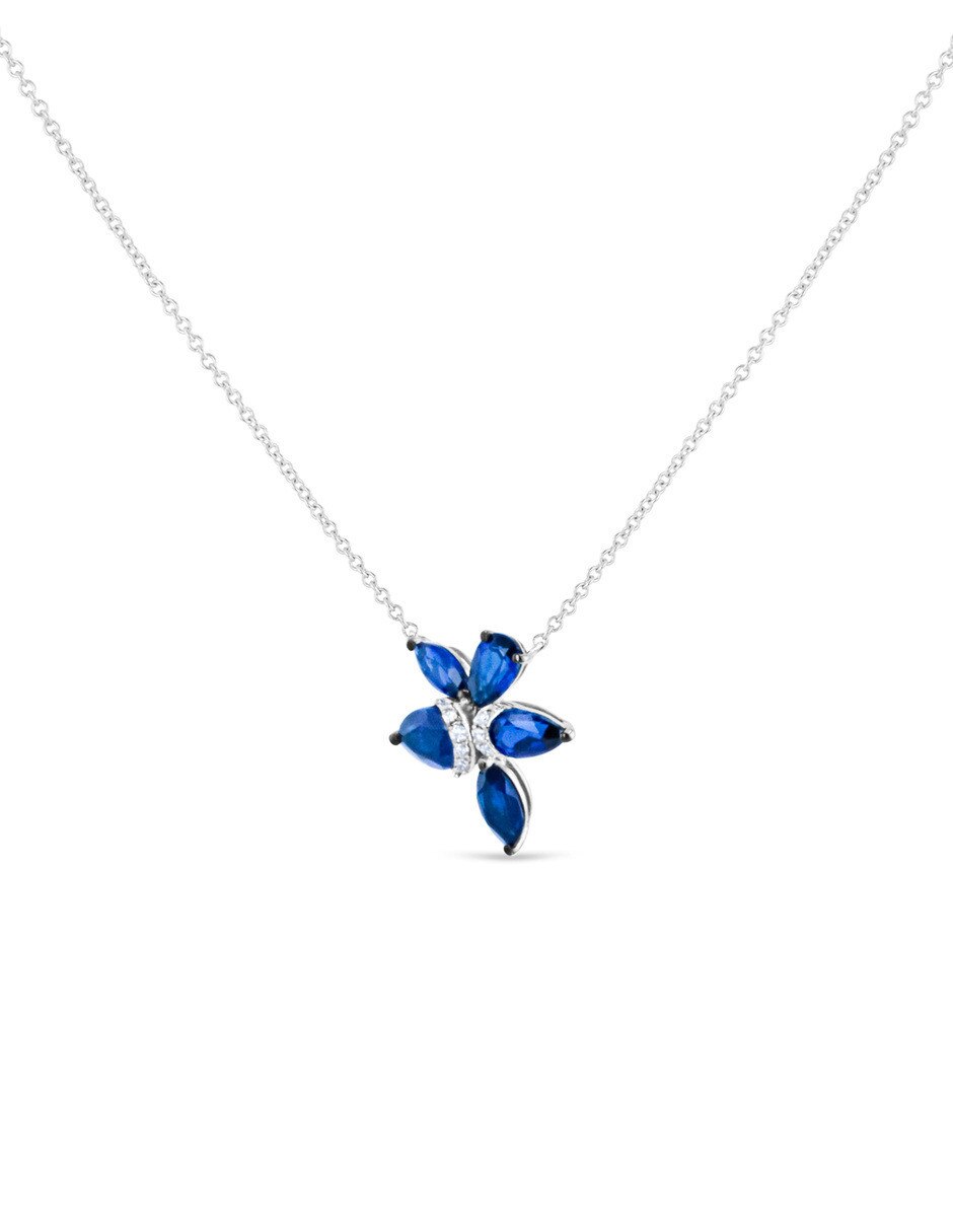 Gargantilla de oro blanco 14 k 5